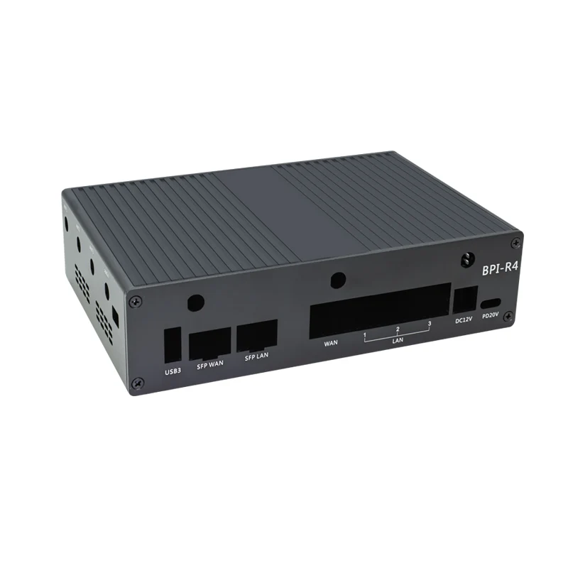 Banana Pi BPI-R4 Hliníkové pouzdro | Kovové pouzdro pro BPI-R4