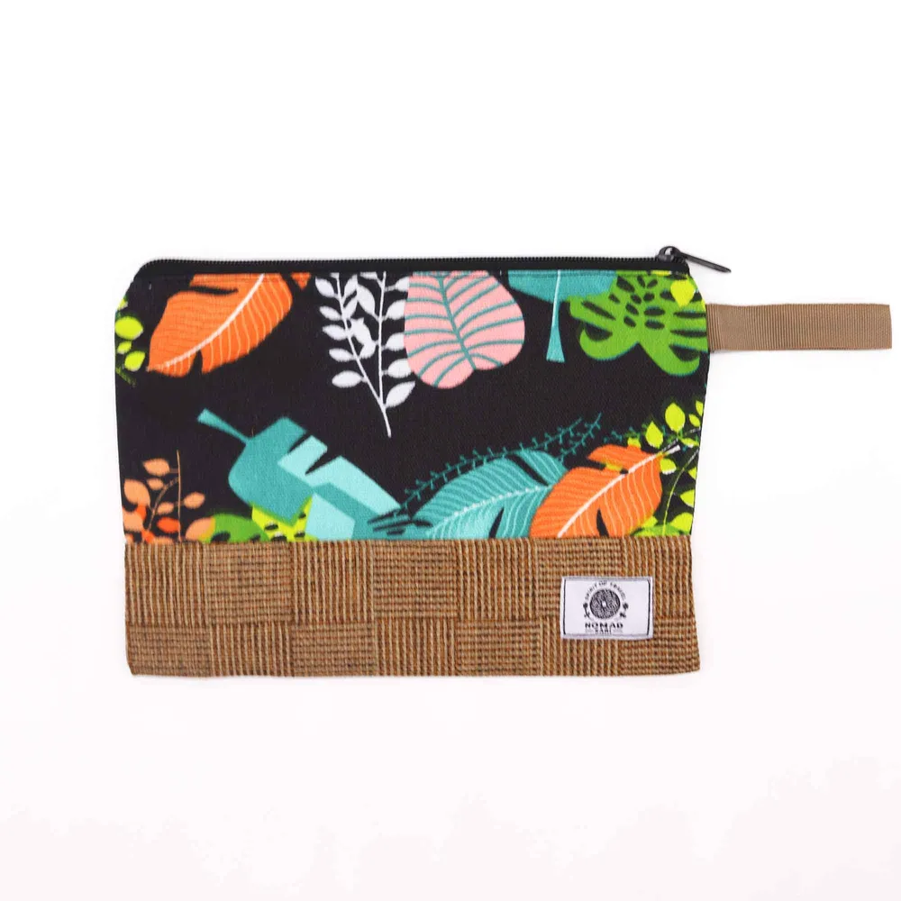 Velká toaletní taštička na make-up na cesty, různé tropické vzory 26x17cm