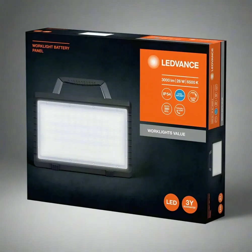 LED pracovní světlomet IP54 PANEL 26W, studená denní bílá