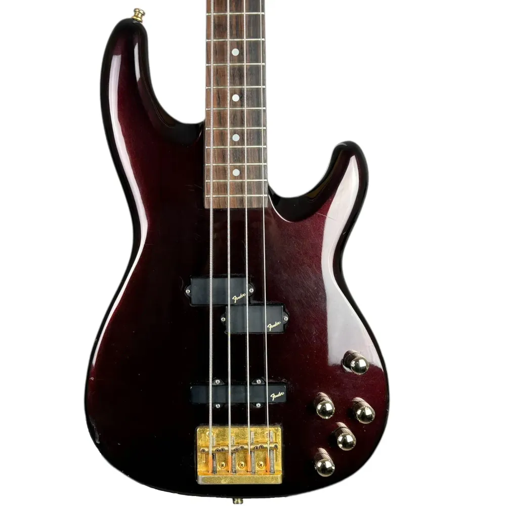 Fender Japan PJR94EQ3 Precision Bass 1994-1995 - Víno červená