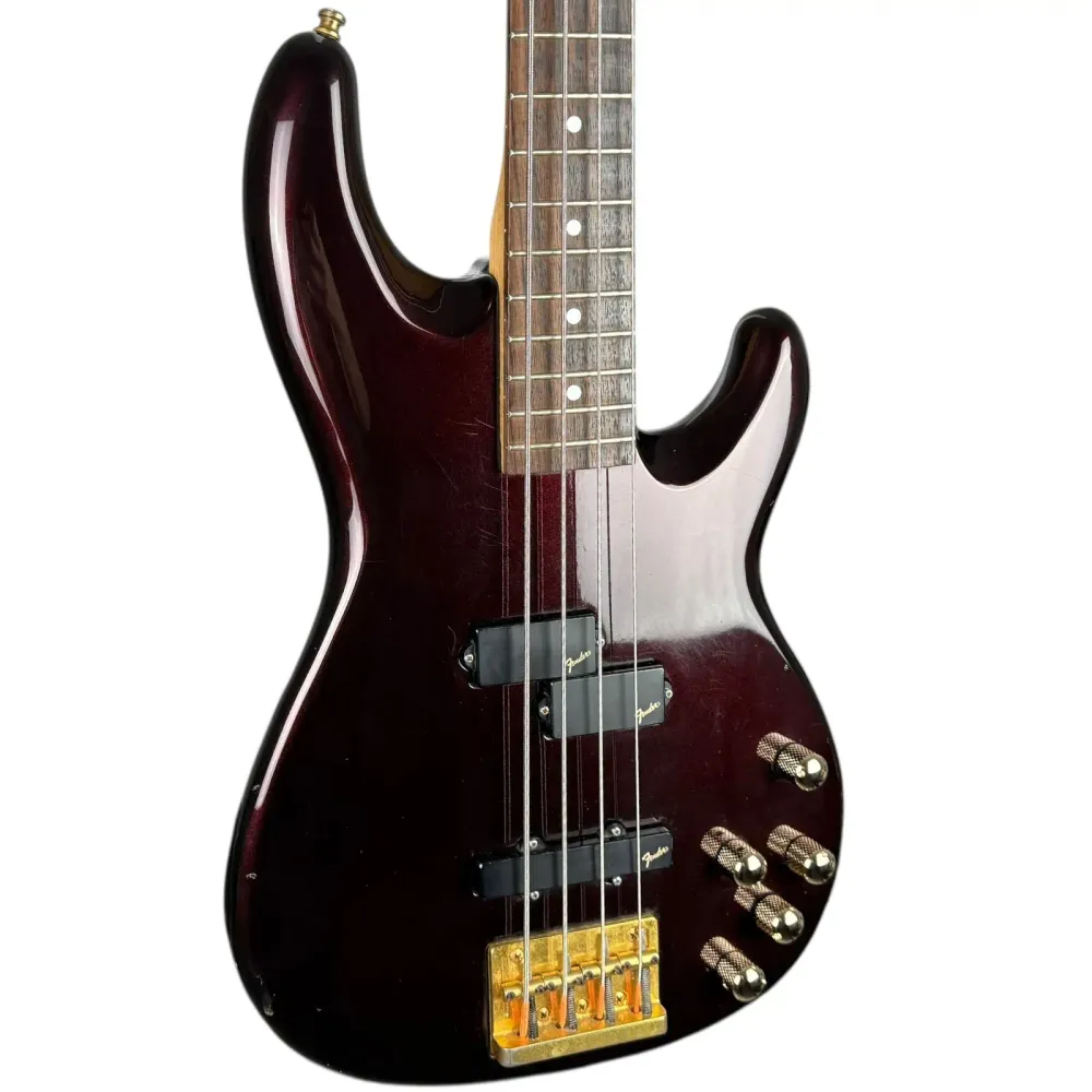 Fender Japan PJR94EQ3 Precision Bass 1994-1995 - Víno červená