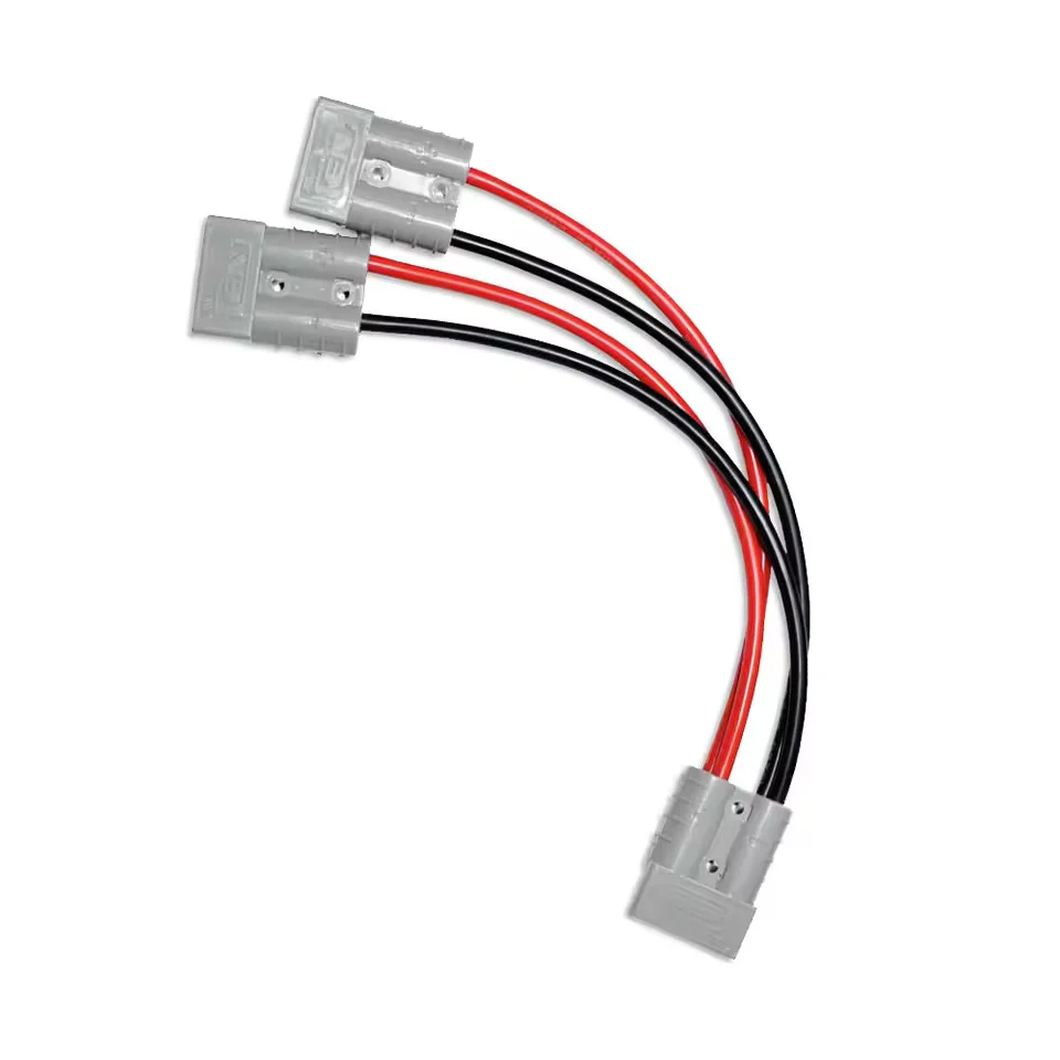 Anderson 120A 1 na 2 splitter Y-typ adaptér, Anderson konektor měděný konektor, 8AWG specifikace 30cm kabel, maximální pro...