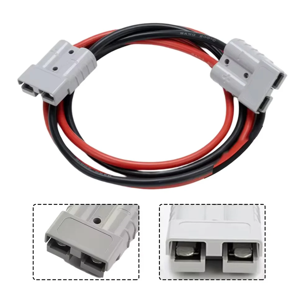 Anderson 50A 1 na 2 splitter Y-typ adaptér, Anderson konektor měděný konektor, 8AWG specifikace 30cm kabel, maximální prou...