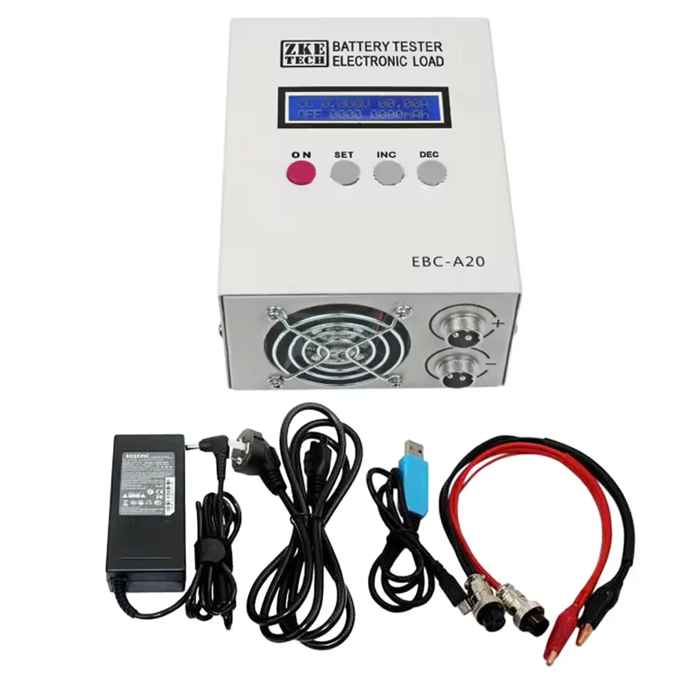 EBC-A20 tester baterií, 30 V, 20 , 85 W, tester kapacity Li-iontových baterií, 5 nabíjení, 20 vybíjení, podpora ovládání s...
