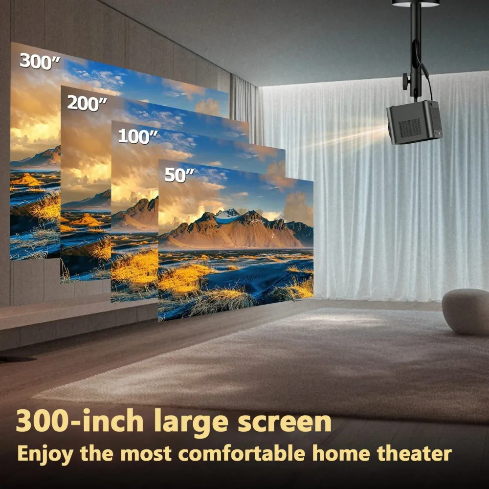 Projektor A40-C – přenosný LCD 4K UHD WiFi Bluetooth s automatickým ostřením iSinbox