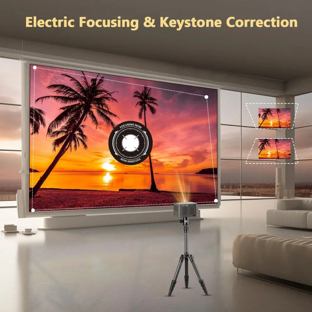 Projektor A40-C – přenosný LCD 4K UHD WiFi Bluetooth s automatickým ostřením iSinbox