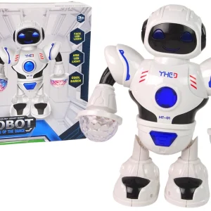 Interaktivní tančící robot s hudbou LED světly