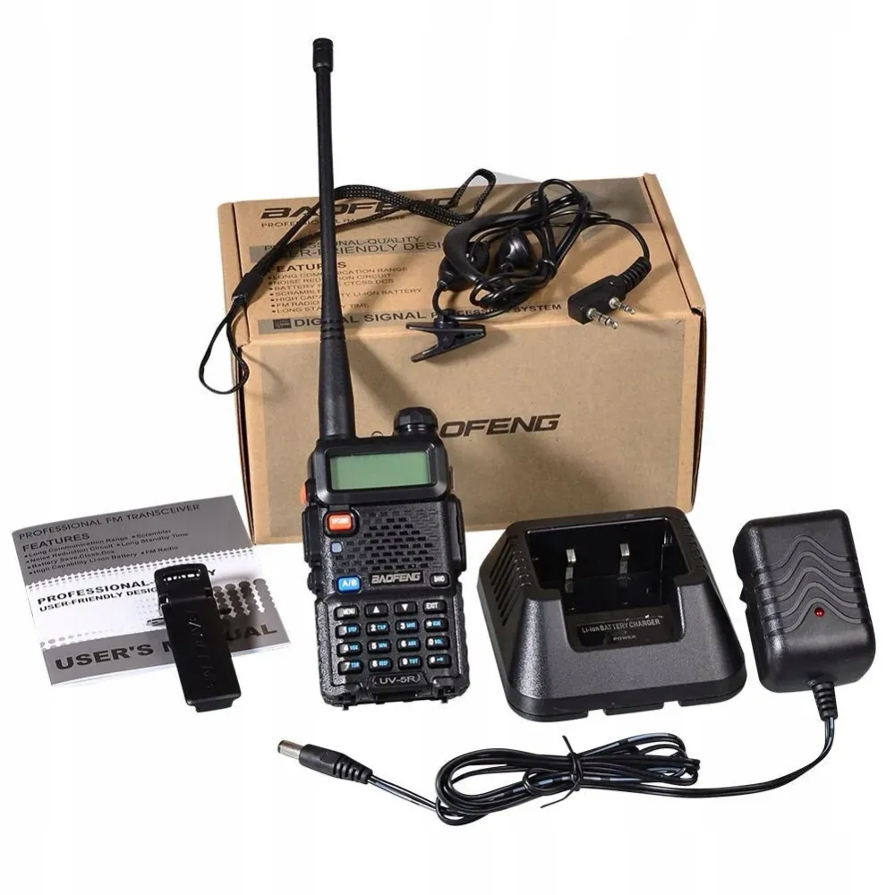 Baofeng UV-5R 8W - dvoupásmové krátkovlnné rádio