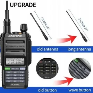 Baofeng UV-9R PRO 5W - dvoupásmová radiostanice s USB-C