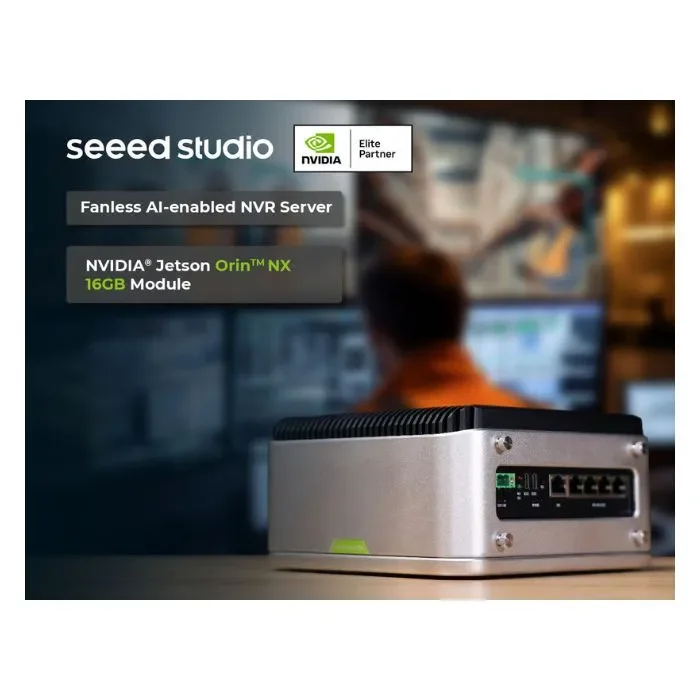 Seeed Studio reServer průmyslový J4012 bezvětrákový server NVR s umělou inteligencí NVIDIA Jetson Orin™ NX 16GB