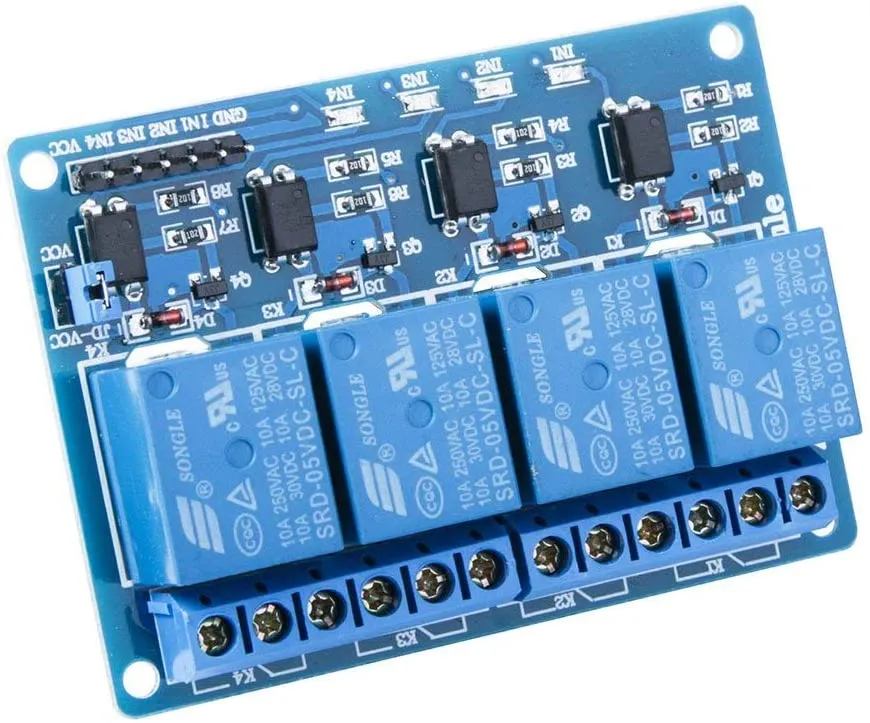4kanálový 4CH DC 5V reléový modul s optickou spojkou pro UNO R3 Mega 1280 DSP Arm PIC AVR Raspberry Pi YUNIQUE GREEN-CLEAN...