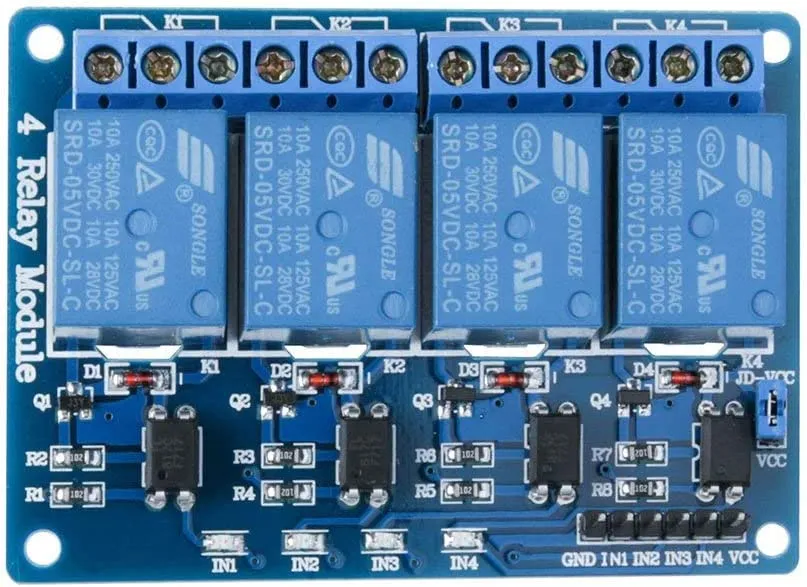 4kanálový 4CH DC 5V reléový modul s optickou spojkou pro UNO R3 Mega 1280 DSP Arm PIC AVR Raspberry Pi YUNIQUE GREEN-CLEAN...