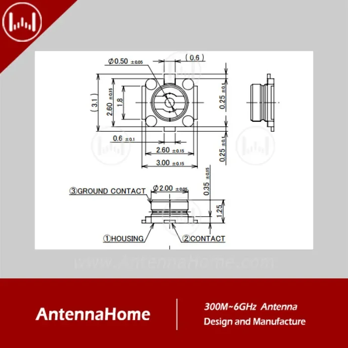 AntennaHome RF konektor antény IPX 10 kusů