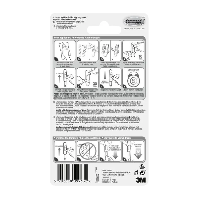Command™ Large Universal-Haken, 17003-FGN | Packung (1 Stück)