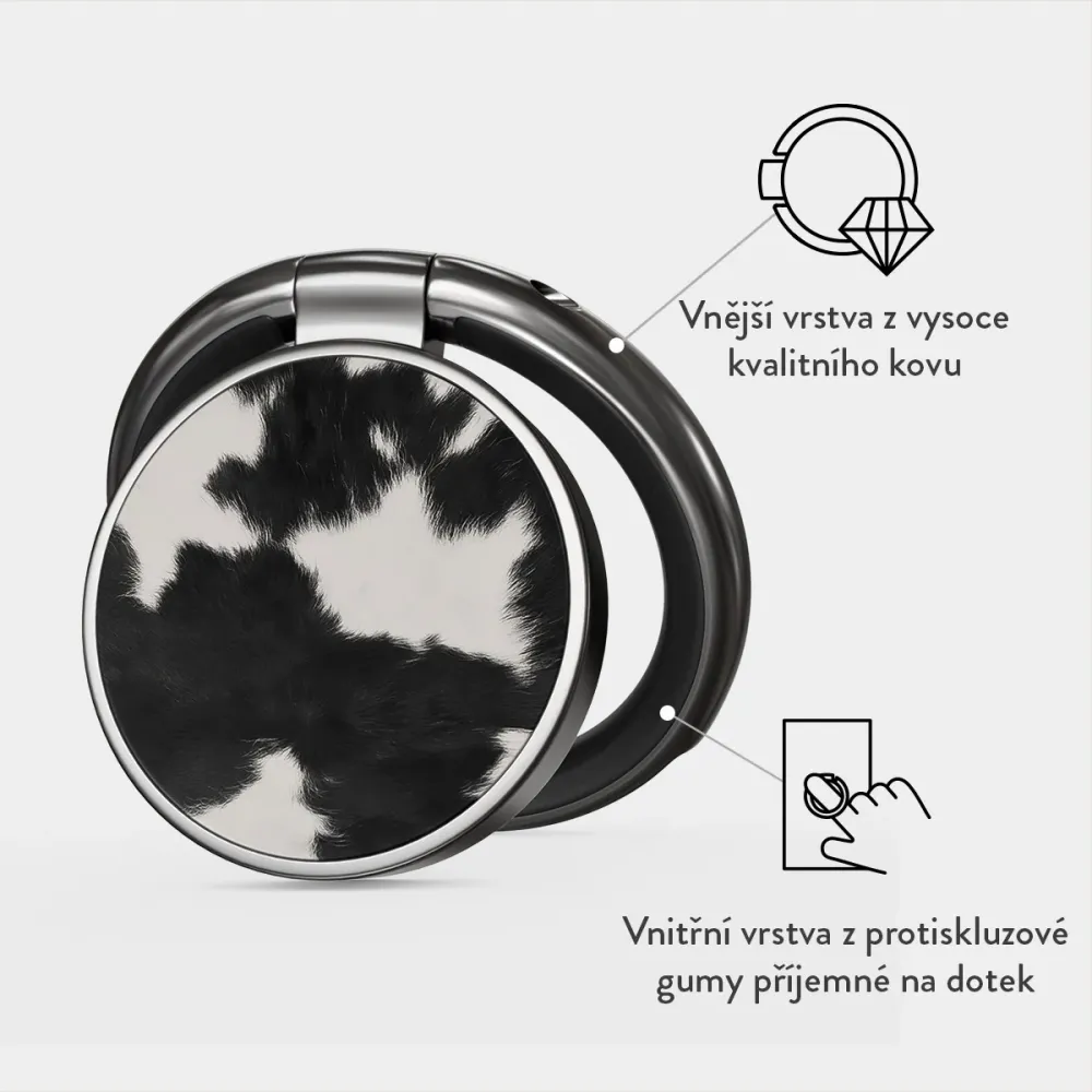 Achromatic - Nalepovací držák na prst Antracitova