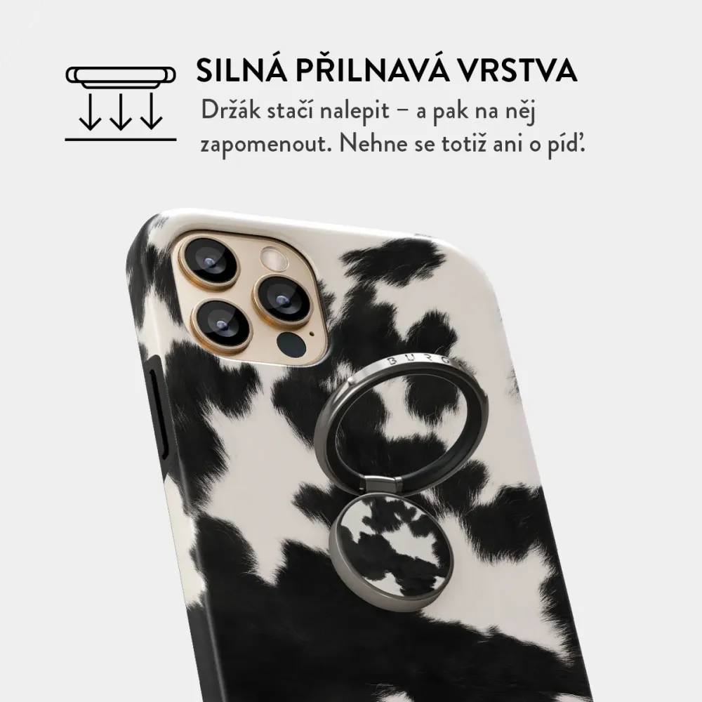 Achromatic - Nalepovací držák na prst Antracitova