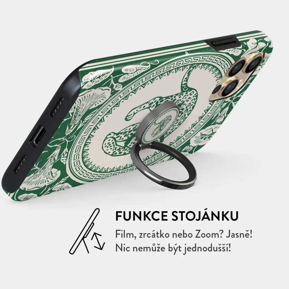 Antique - Nalepovací držák na prst Antracitova