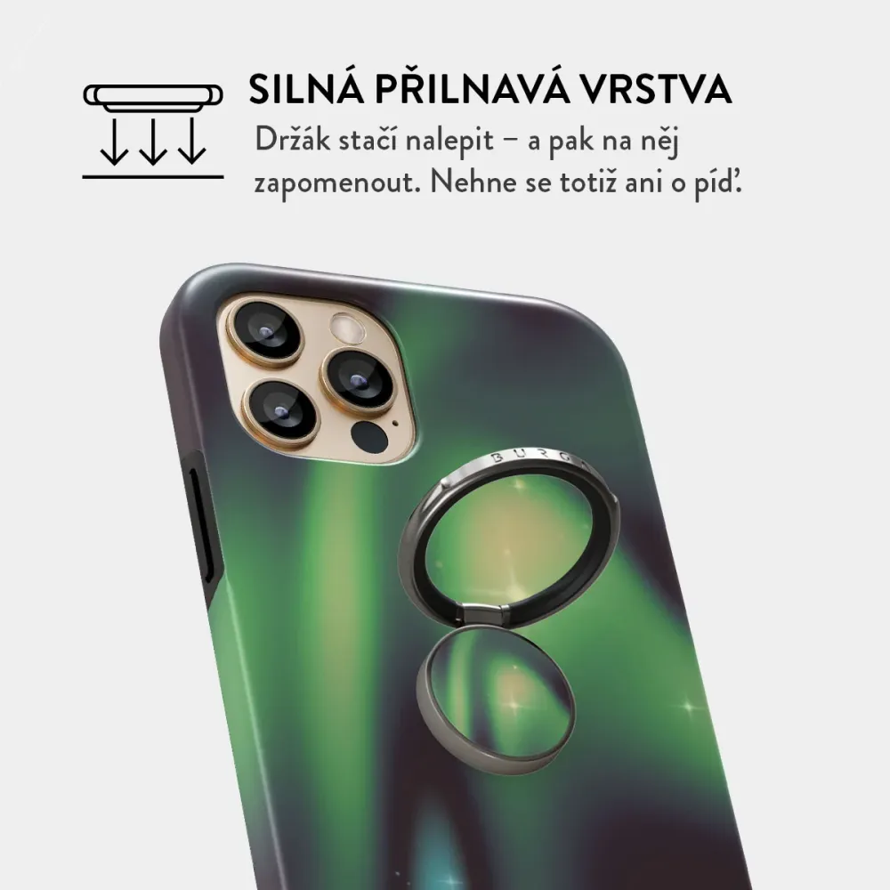 Aurora - Nalepovací držák na prst Antracitova