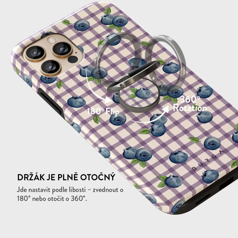 Blueberry Muffin - Nalepovací držák na prst Antracitova BURGA CZ