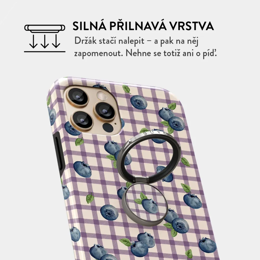 Blueberry Muffin - Nalepovací držák na prst Antracitova BURGA CZ