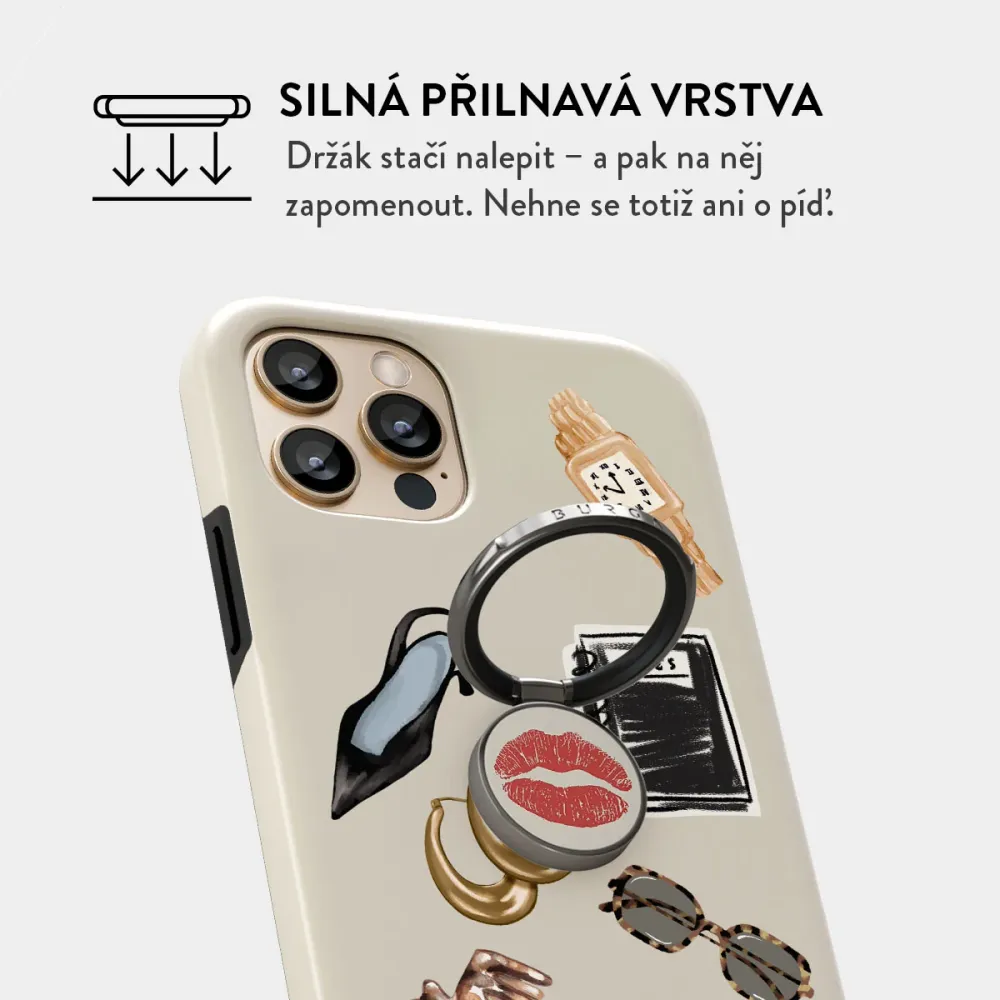 Boss Babe - Nalepovací držák na prst Antracitova BURGA CZ