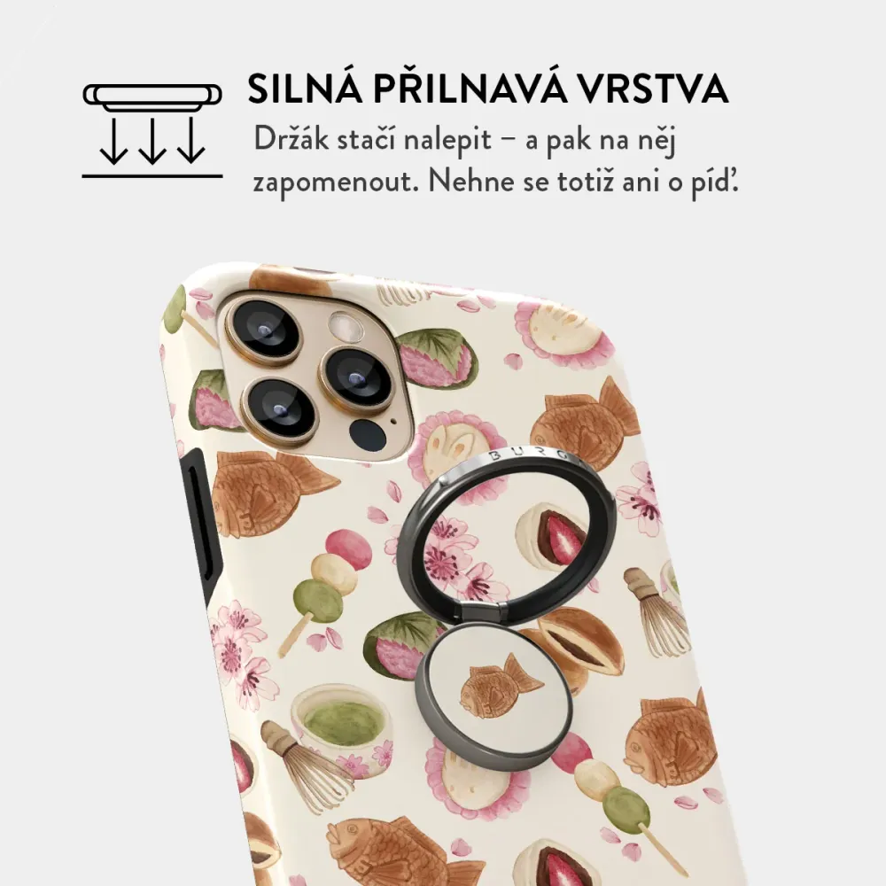 Café Haru - Nalepovací držák na prst Antracitova BURGA CZ