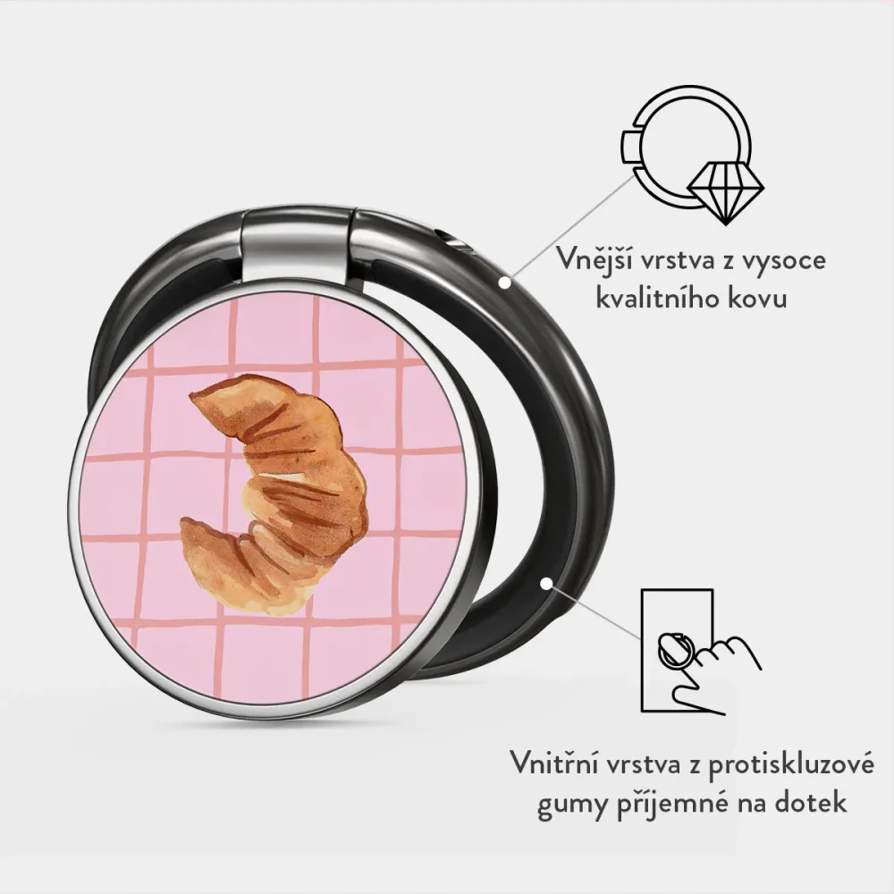 No Crumbs - Nalepovací držák na prst Antracitova BURGA CZ