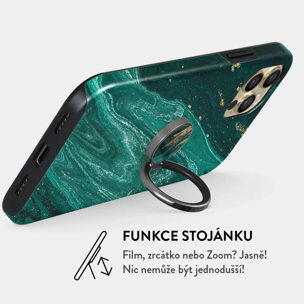 Emerald Pool - Nalepovací držák na prst Antracitova BURGA CZ