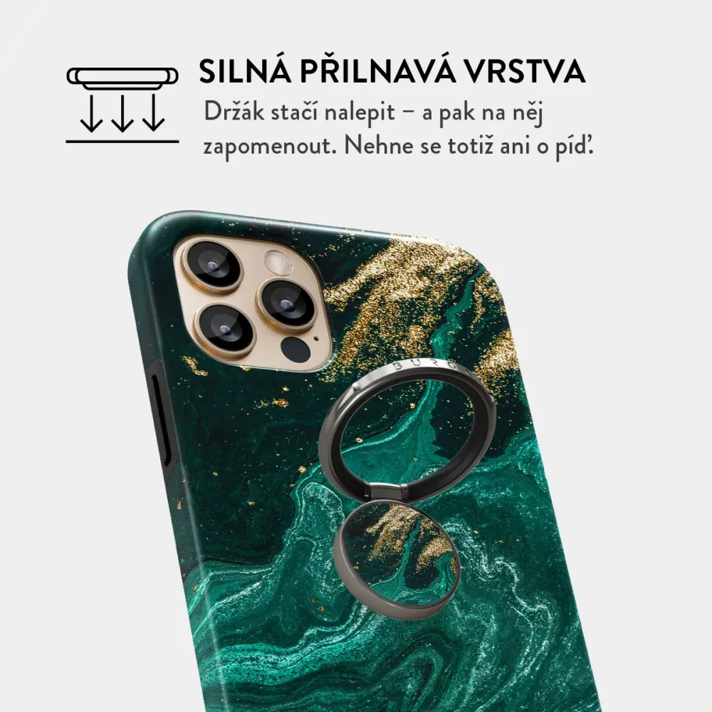 Emerald Pool - Nalepovací držák na prst Antracitova BURGA CZ