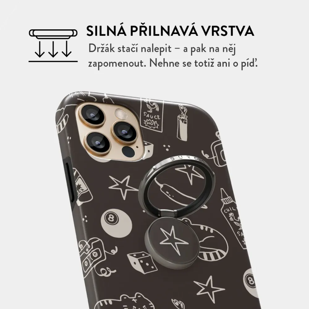 Essentials - Nalepovací držák na prst Antracitova BURGA CZ