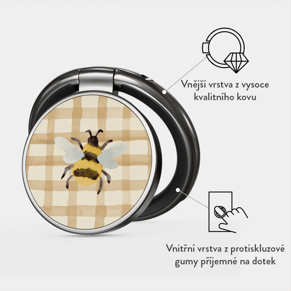 Honeycomb - Nalepovací držák na prst Antracitova BURGA CZ