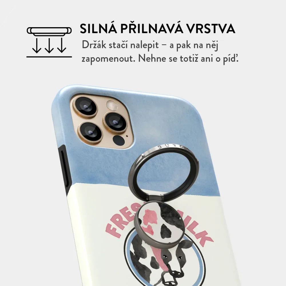 Milkshake - Nalepovací držák na prst Antracitova BURGA CZ