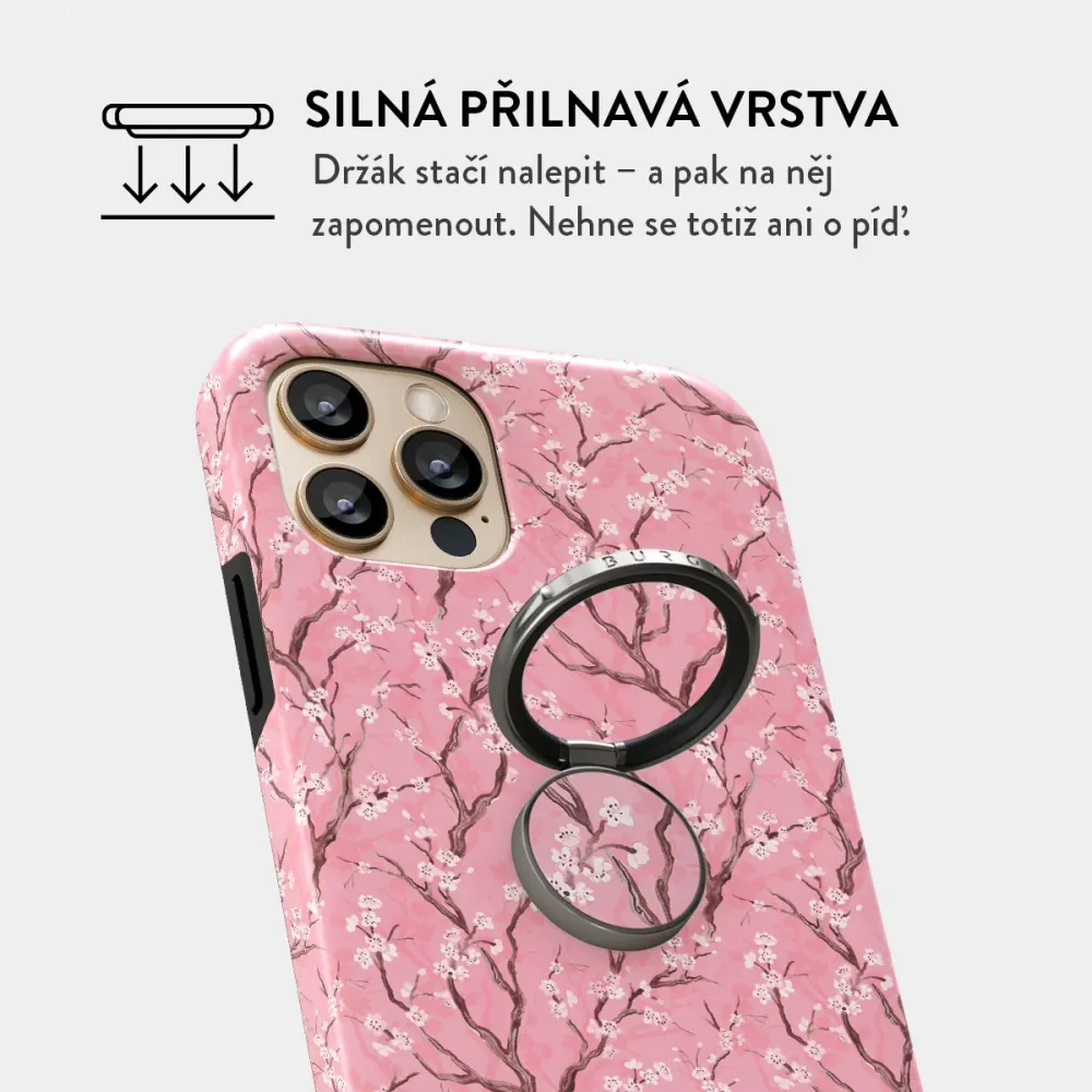 Sakura - Nalepovací držák na prst Antracitova BURGA CZ