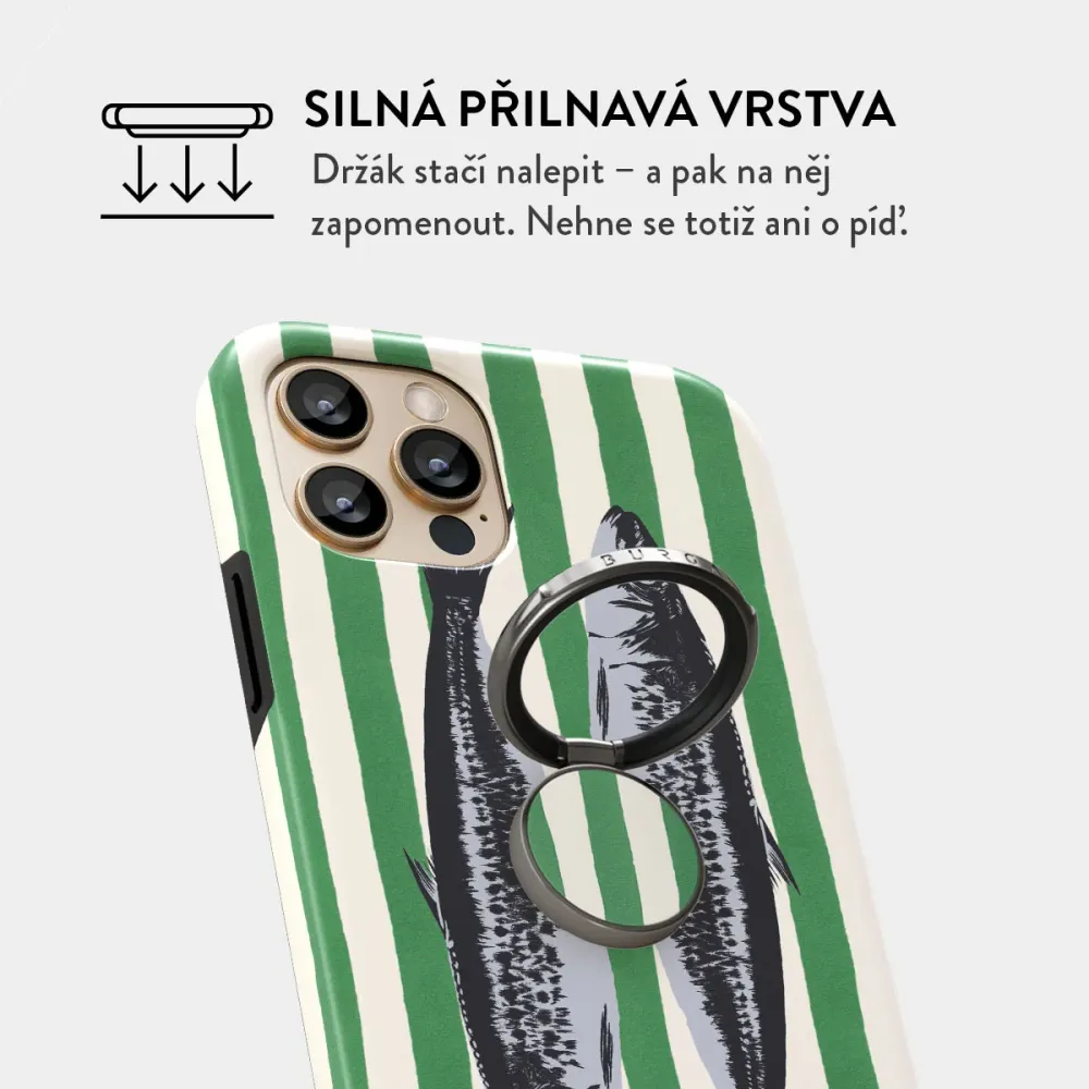 Sardinhas - Nalepovací držák na prst Antracitova BURGA CZ