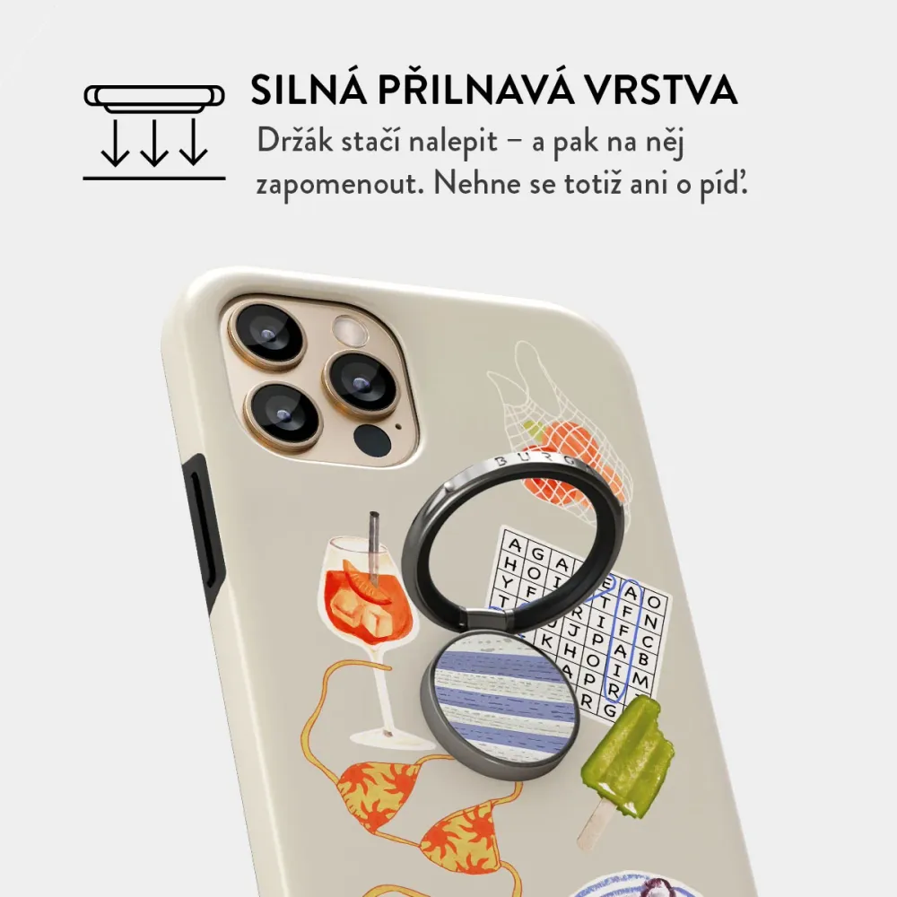 Seaside Muse - Nalepovací držák na prst Antracitova BURGA CZ