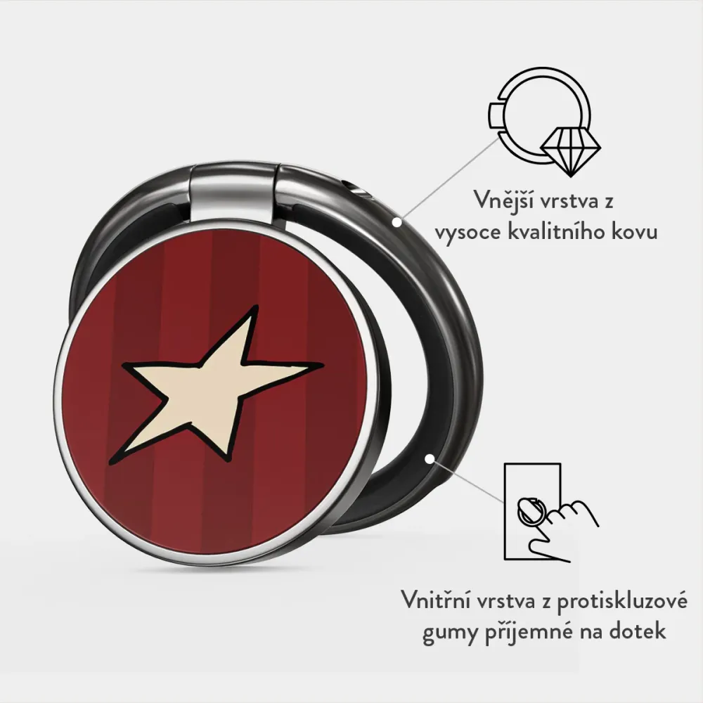 Starchaser - Nalepovací držák na prst Antracitova BURGA CZ