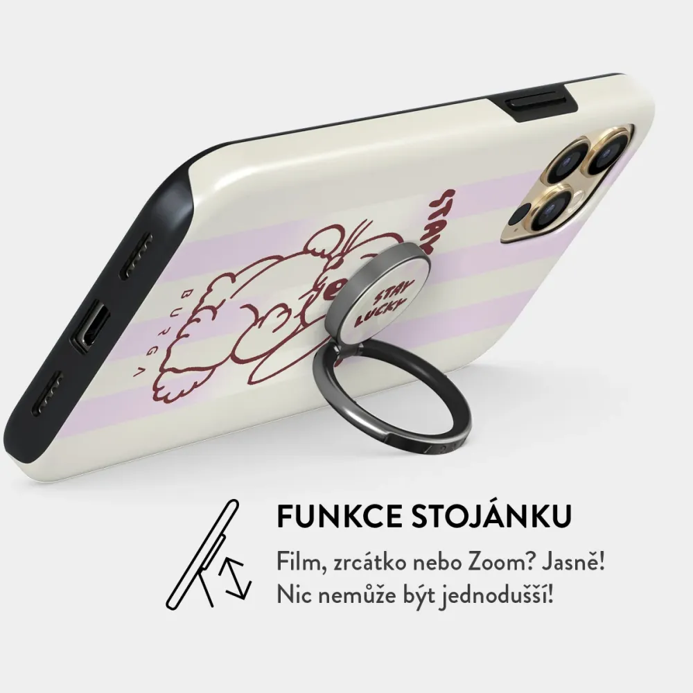 Stay Lucky - Nalepovací držák na prst Antracitova BURGA CZ