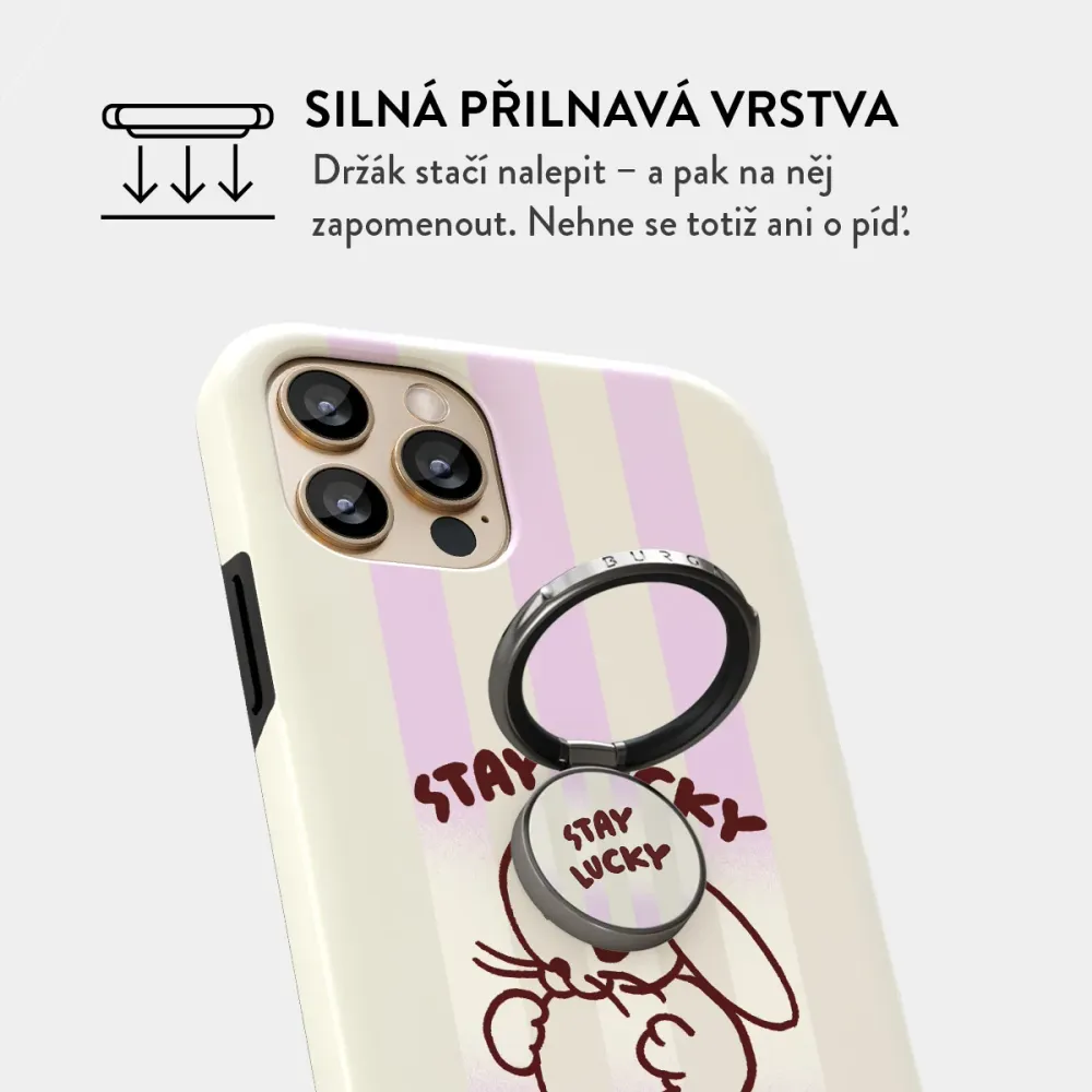 Stay Lucky - Nalepovací držák na prst Antracitova BURGA CZ