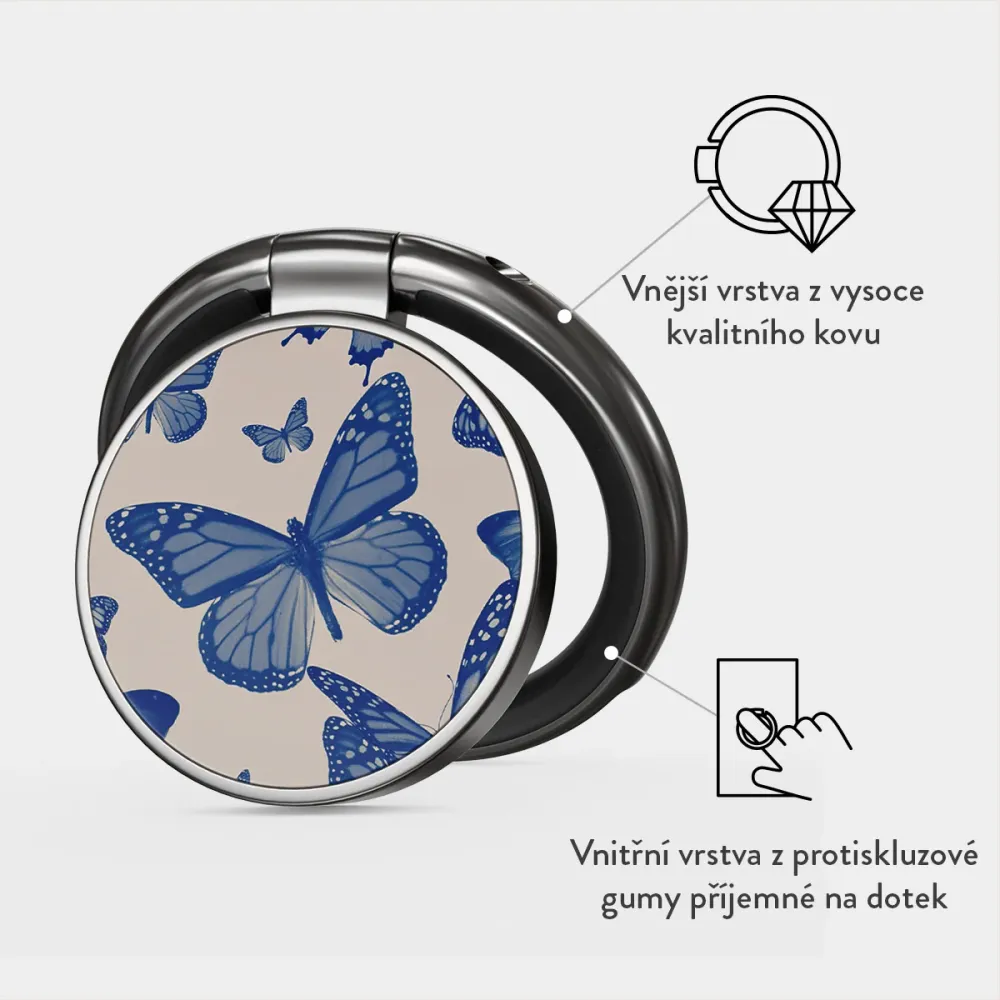Butterfly Effect - Nalepovací držák na prst Antracitova
