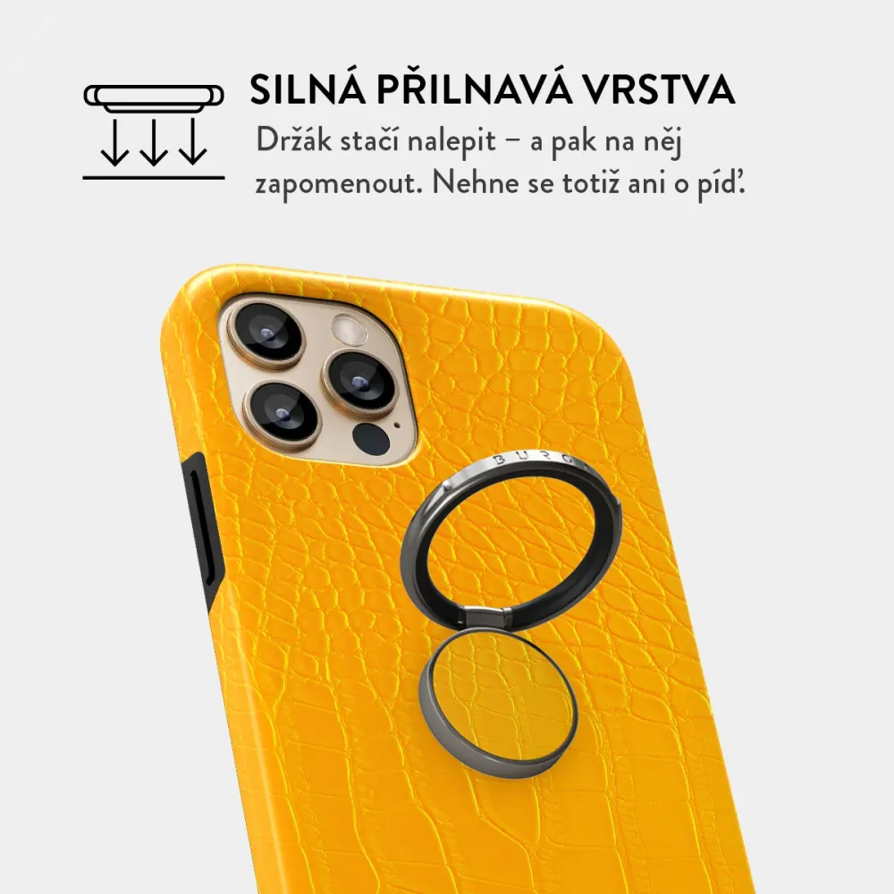 Canary Yellow - Nalepovací držák na prst Antracitova
