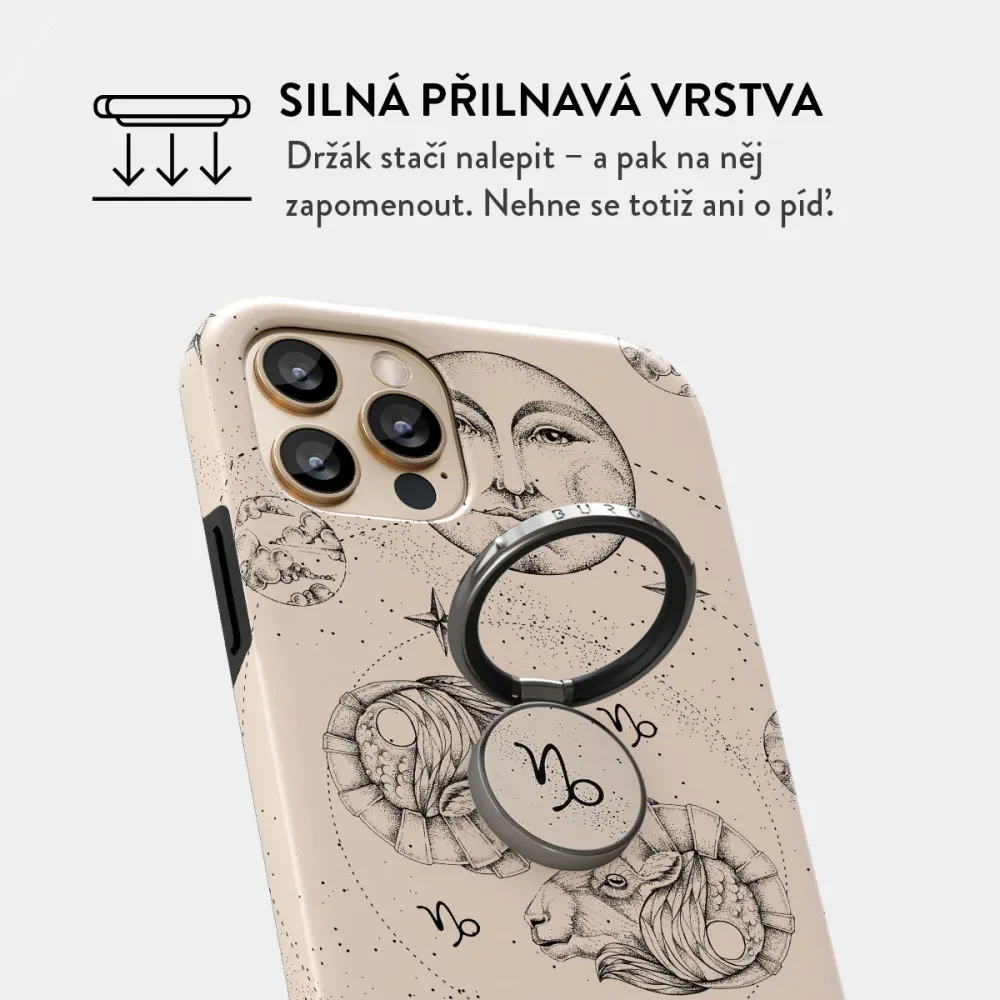 Capricorn - Nalepovací držák na prst Antracitova