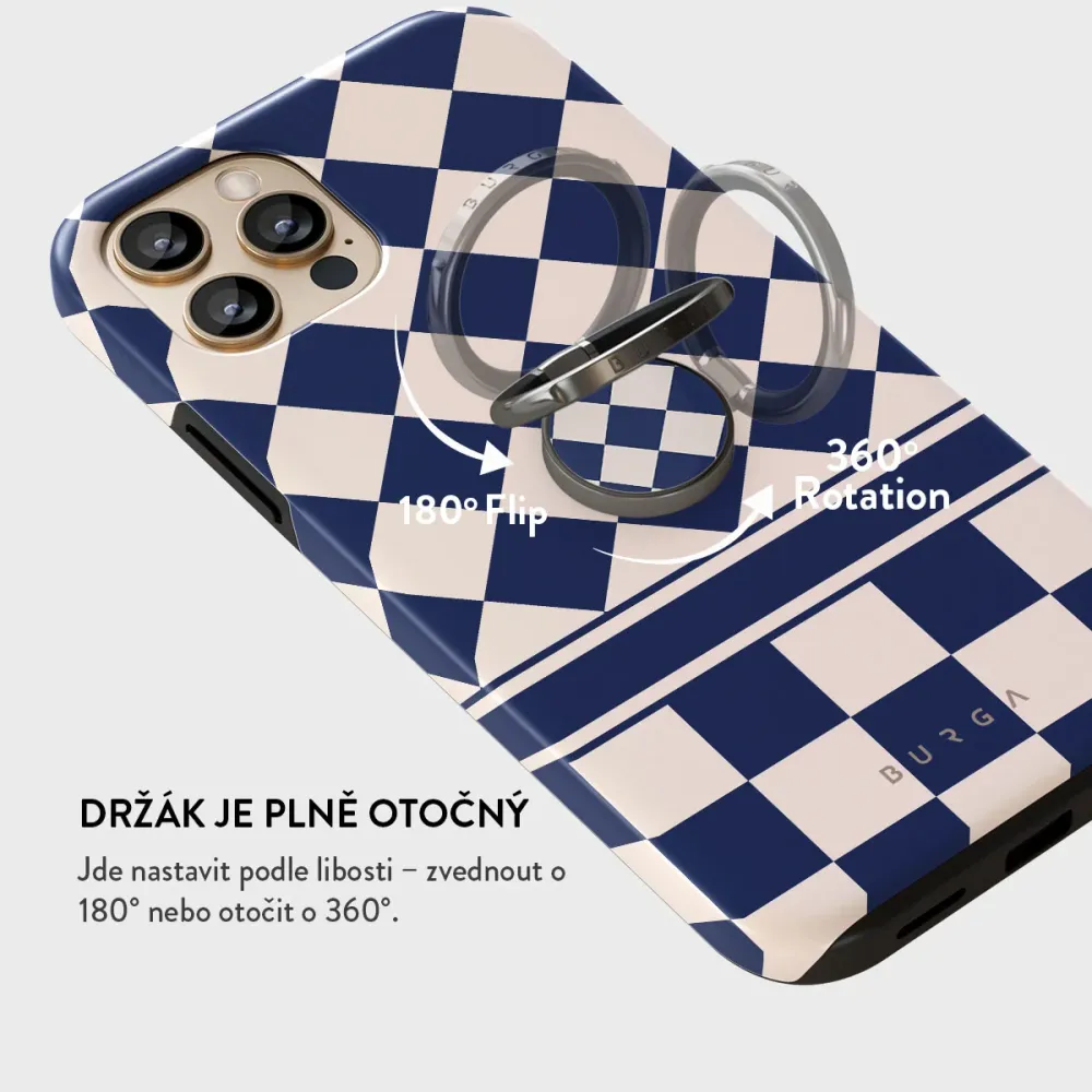 Check & Mate - Nalepovací držák na prst Antracitova