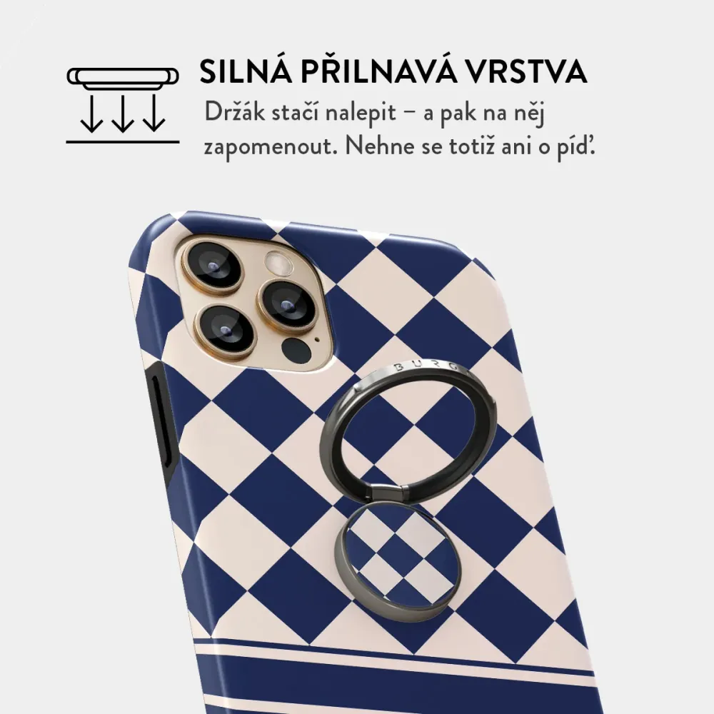 Check & Mate - Nalepovací držák na prst Antracitova