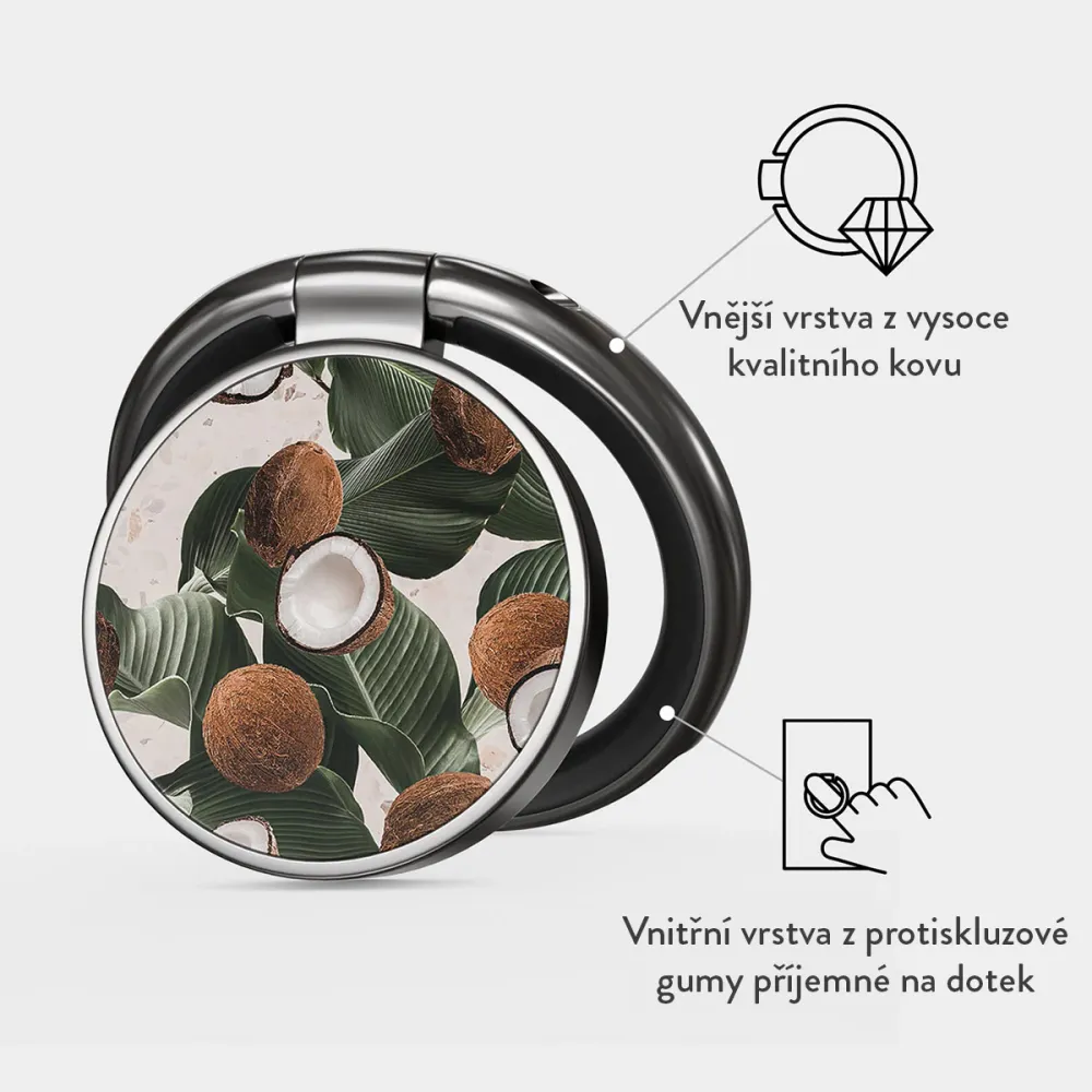 Coconut Crush - Nalepovací držák na prst Antracitova