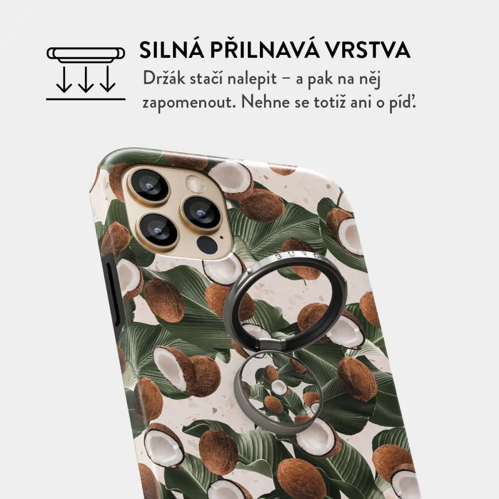 Coconut Crush - Nalepovací držák na prst Antracitova