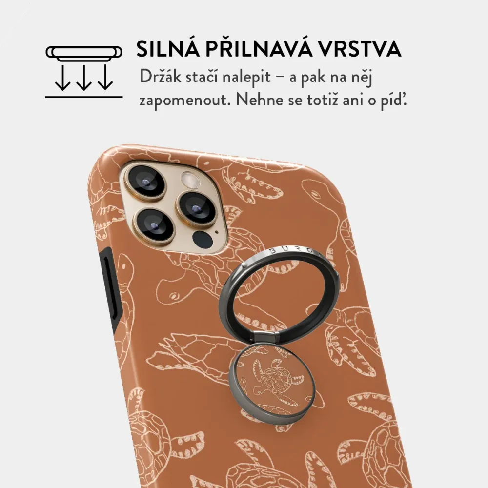 Earth Shell - Nalepovací držák na prst Antracitova