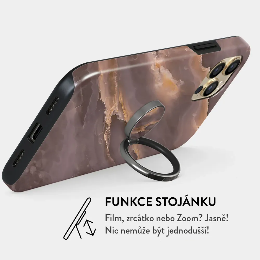 Fire Wood - Nalepovací držák na prst Antracitova