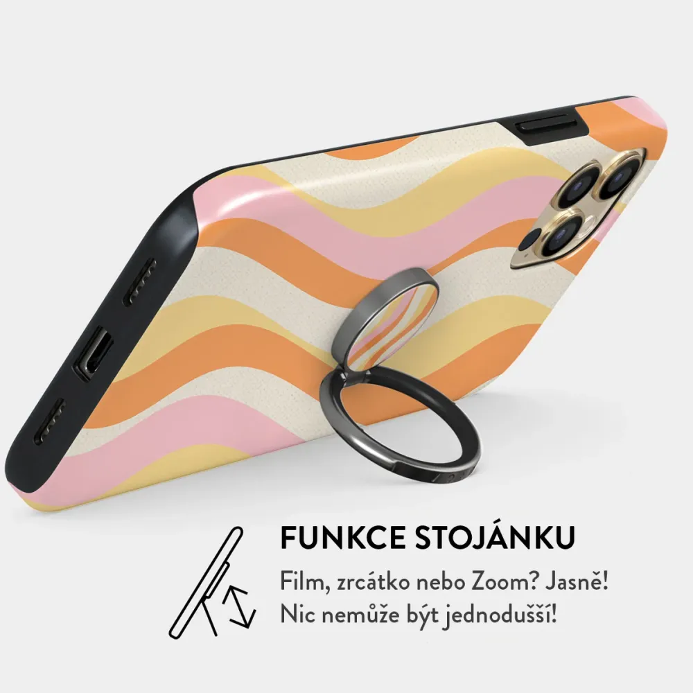 Flower Power - Nalepovací držák na prst Antracitova
