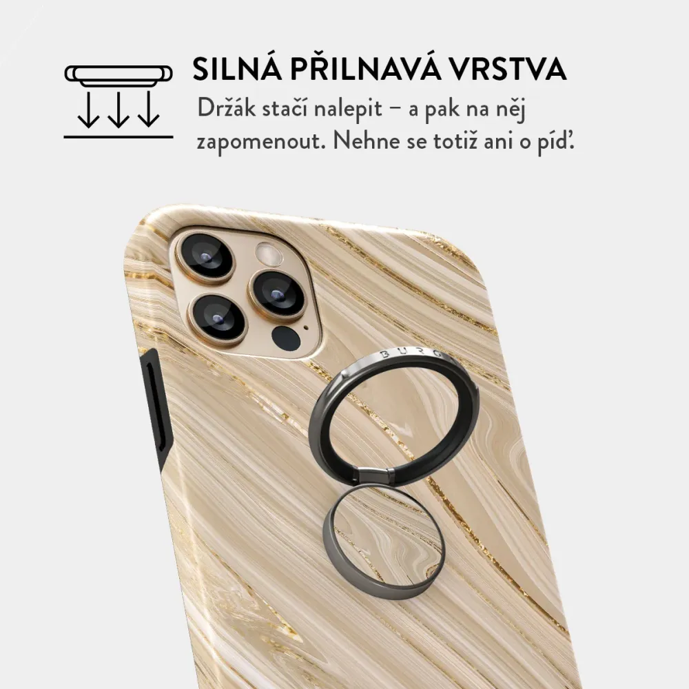 Full Glam - Nalepovací držák na prst Antracitova