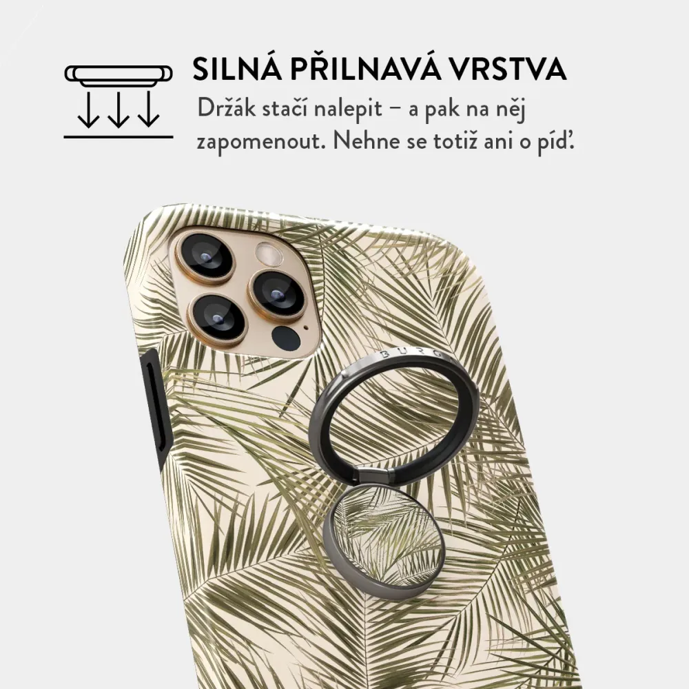 Happy Place - Nalepovací držák na prst Antracitova